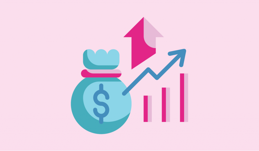 how to market your online course - an illustration of revenue growth